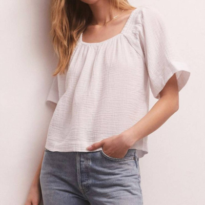 Z Supply No Rules Gauze Top In White