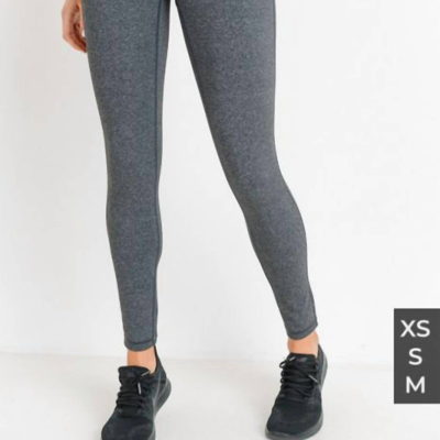 Mono B Clothing Highwaist Solid Legging In Grey