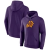 Fanatics Branded Purple Phoenix Suns Icon Primary Logo Fitted Pullover Hoodie In Purple