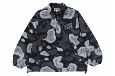 Pre-owned Bape Liquid Camo  Sta Relaxed Fit Coach Jacket Black