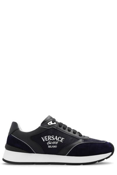 Versace Milano Runner Sneakers In Blue