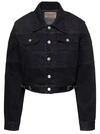 ANDERSSON BELL 'MAHINA' BLACK DENIM PATCHWORK JACKET WITH HEART-SHAPED DETAIL IN COTTON WOMAN