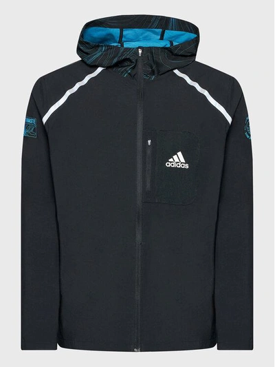 Adidas Originals Adidas Marathon Jacket Clothing In Black/pulblu