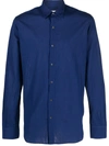Aspesi Buttoned Long-sleeved Shirt In Blue