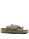 Birkenstock Kyoto Suede Slides In Green