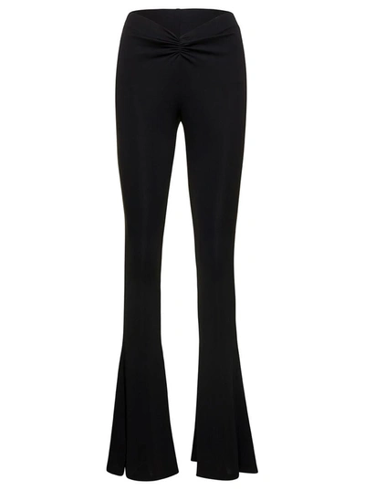 The Andamane Flared Faux-leather Trousers In Black