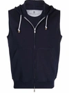 BRUNELLO CUCINELLI BRUNELLO CUCINELLI SLEEVELESS COTTON HOODIE