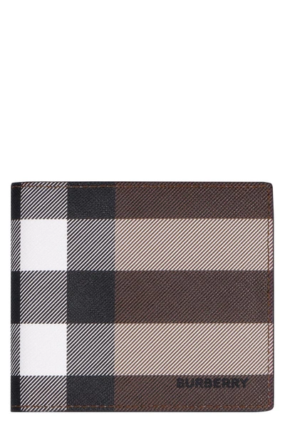Burberry Checked International Bifold Wallet In Brown