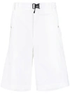 C.p. Company Logo-print Belted-waist Shorts In White