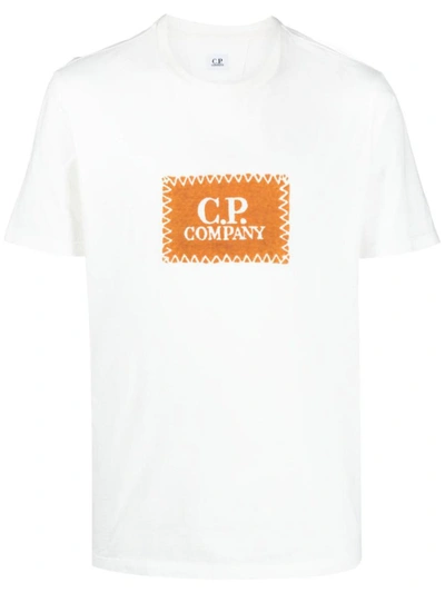 C.p. Company Logo T-shirt Clothing In Yellow & Orange