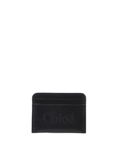 Chloé "sense" Card Holder In Black