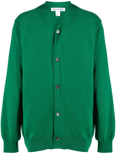 Comme Des Garçons Wool Cardigan In Green