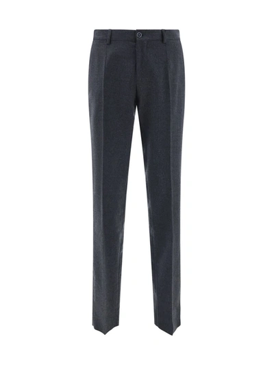 Dolce & Gabbana Trousers In Melange Grigio