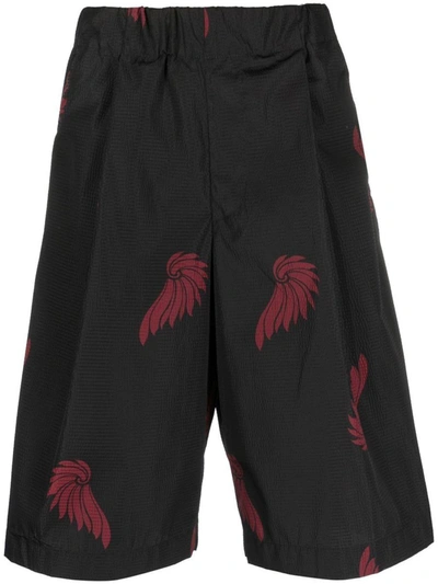 Dries Van Noten Logo Casual Shorts In 900 Black