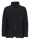 Fay Standing Collar Square Quilt Jacket In Blue