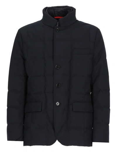 Fay Standing Collar Square Quilt Jacket In Blue