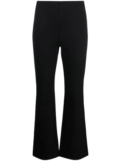 Filippa K Flared Jersey Trousers In Black