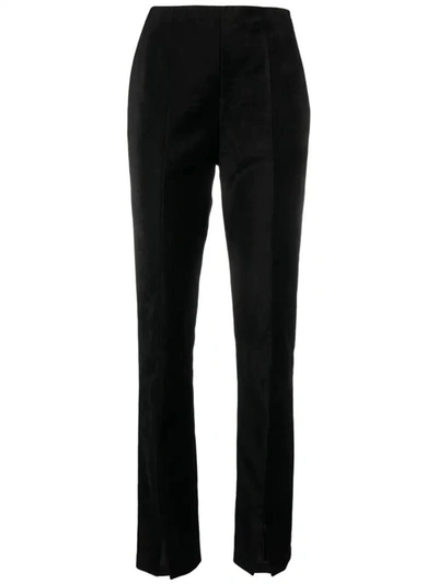 Forte Forte Slim-fit Velvet Trousers In Black