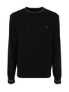 FRED PERRY FRED PERRY FP TEXTURED FRONT CREWNECK JUMPER CLOTHING