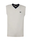 FRED PERRY FRED PERRY FP V-NECK KNITTED TANK TOP CLOTHING