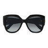 Gucci Gg1407s 001 Butterfly Sunglasses In Black