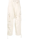 Isabel Marant Eusebio Cotton Cargo Pants In 23ec Ecru