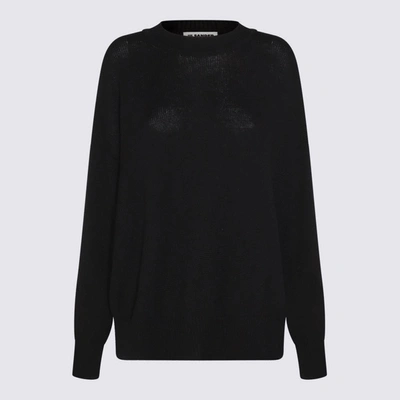 Jil Sander Crewneck Cashmere Sweater In Black