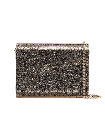 Jimmy Choo Coarse Glitter Acrylic  Bags In Grey