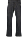 Junya Watanabe Graphic Print Denim Trousers In 1 Ind X Rd/yl/white