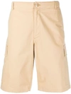 Kenzo Logo-patch Knee-length Cargo Shorts In 11 Beige