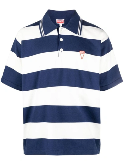 Kenzo Nautical Graphic Polo Clothing In 77 Midnight Blue