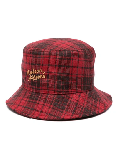 MAISON KITSUNÉ MAISON KITSUNÉ CHECKED BUCKET HAT ACCESSORIES