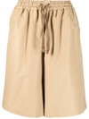 Maison Kitsuné Maison Kitsune Camel Cotton Blend Bermuda Shorts In Brown