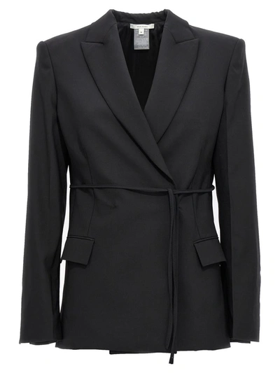 Nensi Dojaka Double Breast Drawstring Blazer Jacket Jackets Black