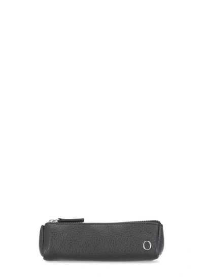 Orciani Micron Leather Coin Case In Black
