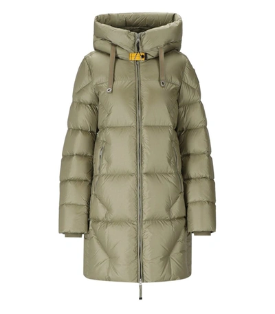 Parajumpers Janet Quilted Hooded Coat In Green