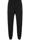 Paura Logo-embellished Cotton Track Pants In Black