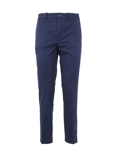 Polo Ralph Lauren Ankle Slim Chino Trouser With Flat Front In Blue