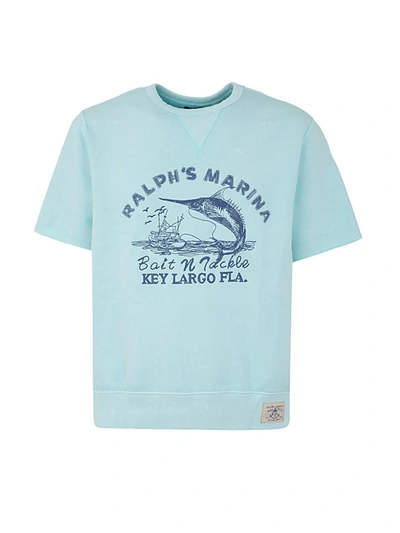 Polo Ralph Lauren Sscnm5 Short Sleeve Sweatshirt In Island Aqua