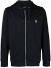 PS BY PAUL SMITH PS PAUL SMITH ZEBRA LOGO COTTON ZIP-UP HOODIE