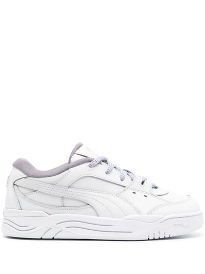 Puma 180 Dye Panelled Leather Sneakers In Grey