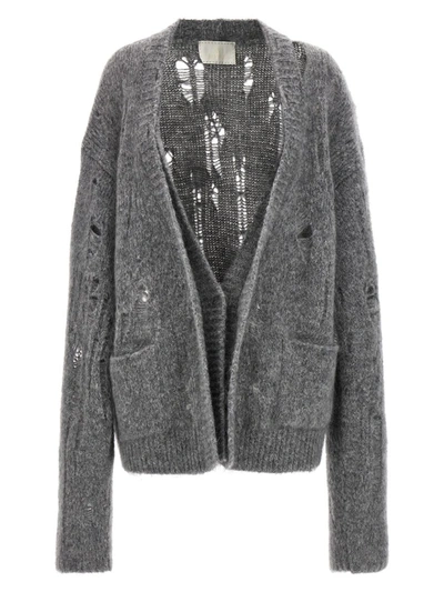 Ramael Eros Extra Long Sleeve Cardigan In Grey