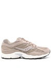 Saucony Progrid Omni 9 Premium Panelled Sneakers In Greige