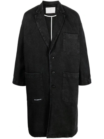 Société Anonyme Loose Coat Rinse Clothing In Black
