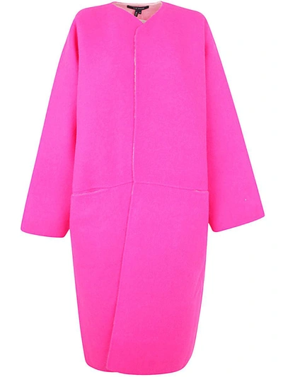 Sofie D Hoore Double Face Coat With Slit Front Pockets Clothing In Pink & Purple