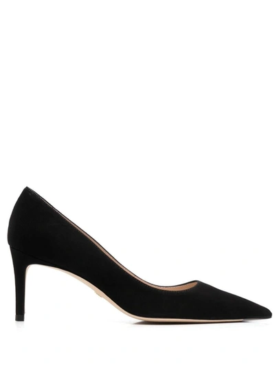 Stuart Weitzman Stuart Pointed Toe Pump In Black