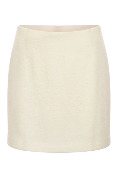 Tagliatore May Sponge Miniskirt In White