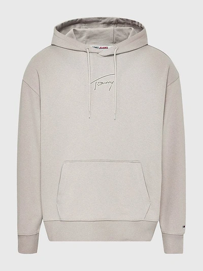 Tommy Jeans Tjm Rlxd Signature Hoodie Clothing In Grey