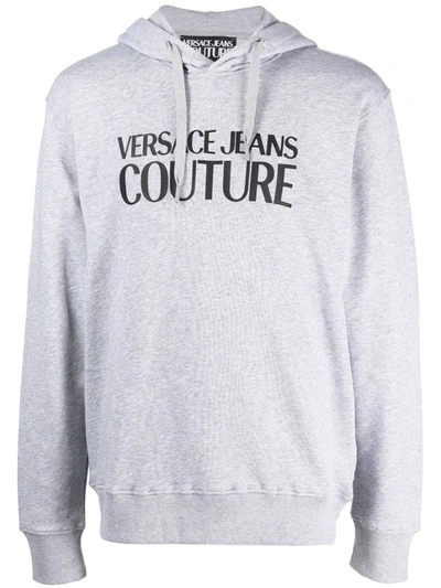 Versace Jeans Couture Logo Rubb  Sweatshirts Clothing In Grey
