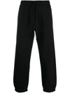 Versace Jeans Couture Embroidered-logo Track Pants In Black